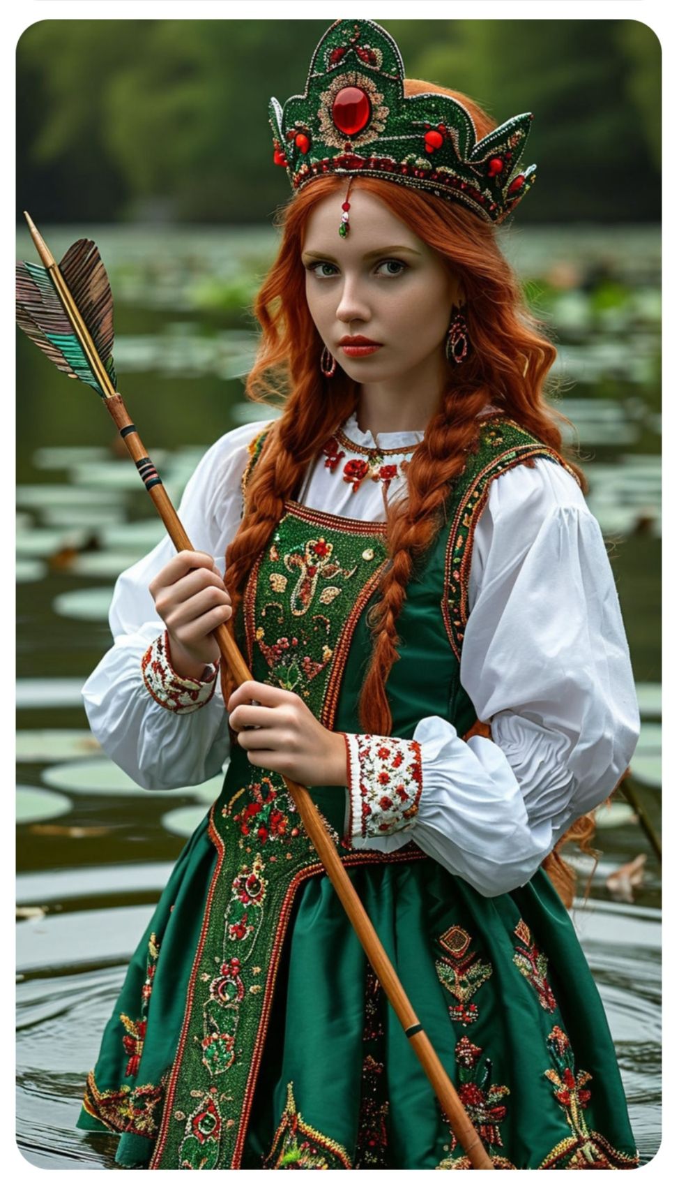 Nude girl Girls in Slavic costumes in Serang